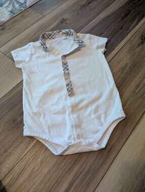 Burberry Children Signature Print Collored Onsie